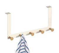Jiwyunlu Over The Door Towel Rack - Towel Hanger Door Coat Hanger with 5 Tri Hooks | No Assembly Required Hook, Clothes, Towels, Hats, Coats, Bags for Living Room