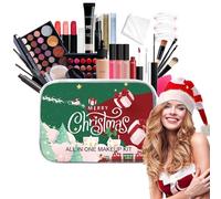 Jixcderm All-in-1 Holiday Make up Set - Portable Long Lasting Waterproof Makeup Sets for Christmas | All in 1 Makeup Kit with Storage Box, Multifunctional Cosmetic Supplies for Holidays