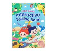 Jixcderm Baby Books with Sound, Learn To Talk Books, Interactive Electronic Toy 260 Words 14 Themes for Spelling Early Education Kids Sensory Tool Boy Girl Preschool