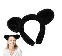 Jixcderm Bear Ears Headband | Cute Plush Hairband Bear Ears,Hair Accessories, Non Slip Face Wash Headband for Women Girls Skincare