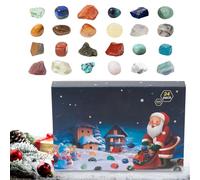Jixcderm Christmas Countdown Calendar - 2025 Rock Minerals Collection | 24 Day Ore Minerals for Adults Men Women Girls Boys Teens Home Party Decor