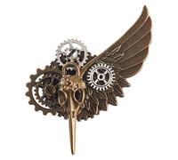 Jixcderm Gothic Pin, Vintage Steampunk Victorian Brooch, Retro Alloy Steampunk Accessory, Steampunk Brooch Pin Gothic Badge Lapel Pin, Multifunctional Gear Brooch, Steampunk Gears And Tassels Chain
