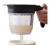 Jixcderm Gravy Fat Separator, Fat Separator with Bottom Release with Scale, Food Strainer, Kitchen Grease Skimmer for Skimming Oil from Sauces and Soups for Gravy, Soups, Stew