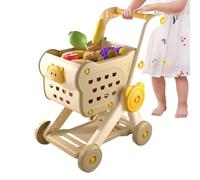 Jixcderm Grocery Cart for Kids | Toy Shopping Cart Trolley Play Set | Preschool Learning Activities Kitchen Interactive Educational Toys for Kids Role-Playing Game Baby Walking