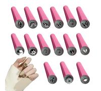 Jixcderm Nail Flower Stamp Pen - 15x Art Tools Pen With 6 Different Nail Patterns - Stamper Tool, Graffiti Art Dotting Tools, Design , For Women Girls Home Stamp