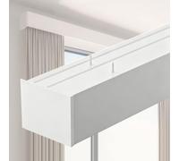 JixCJHj Three-in-One Double Curtain Track Curtain Pelmet Box Ceiling/wall Mount Room Divider Aluminum Curtain Track Set, Valance for Windows for Windows,Bedroom Office