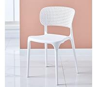 JIXDILO Modern Indoor Outdoor Plastic Dining Arm Chair,Simple Chairs,Home Open Back Dining Chairs for Dining Room Restaurant Office - White 1 Piece