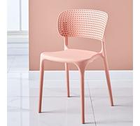JIXDILO Modern Indoor Outdoor Plastic Dining Arm Chair,Simple Chairs,Home Open Back Dining Chairs for Dining Room Restaurant Office - Pink 1 Piece