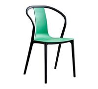 JIXDILO Plastic Chair, Nordic Style Negotiation Chairs, One-Piece Molded Chair, Ergonomic Lounge Chairs, Rated Load Capacity: 120kg (Color : Green)