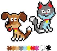 Jixelz 700 Piece Set Playful Pets Pixelated Puzzle Art For Children, Suitable For Boys & Girls Aged 6 Years And Above