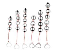 JiXGzAo Anal Chain with 3/4/5 Ball Metal Anal Plug Butt Plug with Return Ring Prostate Stimulator Anal Masturbator Sex Toy for Men Women