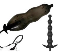 JiXGzAo Anal Plug Butt Inflatable Silicone XXL Huge Prostate Stimulation with Pump SM Dildo Big Ball Sex Toy Lesbian and Gay