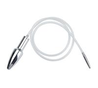 JiXGzAo Anal Plug with 970mm Hollow Urethral Dilator, Penis with Catheter, Metal Butt, Douche, Enema, Masturbation, Prostate Massage, Extreme SM Sex Toy for Men Women