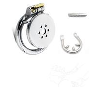 JiXGzAo BDSM Chastity Cage Penis Cage Chastity Cage with Dark Lock Design Stainless Steel Chastity Lock Cock Ring Chastity Well Hidden Penis Cage Men Bondage SM Sex Toys for Couples