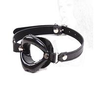 JiXGzAo BDSM Silicone Lip Mouth Gag Restraints Hollow Mouth Plug Lip-Shaped Gag SM Adjustable Ball Gag Leather Bodnage Ball Gag Erotic Slave Sex Toy for Couples