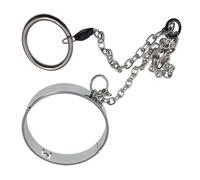 JiXGzAo Bondage Set Including Metal Collar and Cock Ring, Stainless Steel Collars with Adjustable Chain, Binding Penis, O-Ring, Erotic Sex Toy for Men