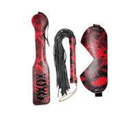 JiXGzAo Bondage Set of 3 SM Eye Mask BDSM Flogger Whip Masks Slapper Blindfold Paddle Spanking Leather Cover Tickler Sex Toy