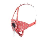 JiXGzAo Bondage with Mouth Gag SM Leather Head Harness with Rivets BDSM with Stopper Adjustable Flirting Slave Erotic Fetish Extreme Sex Toy for Couples