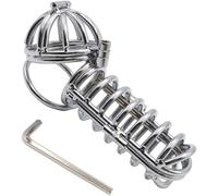 JiXGzAo Chastity Belt and Comfortable Stainless Steel Cock Ring Not Only Increase The Erotic Experience, But are Sex Toys That Have Been Specially Developed for SM Men