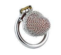 JiXGzAo Circular Ring Breathable Mesh Penis Cage SM Stainless Steel 5 Sizes Chastity Cage Cock Cage Chastity Belt Extreme Erotic Chastity Sex Toy