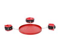 JiXGzAo Cosplay Fetish Slave Restraints Set Bondage Leather Bed Bundle Restraint with Handcuffs Collar Tray Erotic BDSM Sex Toys