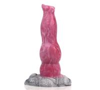 JiXGzAo Dildo 21CM Real Wolf Dildo Large Size Animal Penis Classic Dildo With Strong Suction Cup And Thick Knot Anal Plug Anal Dildo Sex Toys For Couples