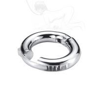 JiXGzAo Extra Testicle Ring Bondage Ball Stretcher Stainless Steel Weight Duty Cock Penis Erection Chastity CBT SM Sex Toy