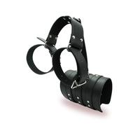 JiXGzAo Hand Behind Back Restraints Belt Full Body Leather Bondage Restraint Straps Lockable Handcuffs BDSM Slave Arm Binder Wrist Cuffs Adult Sex Toys