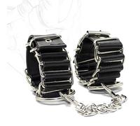 JiXGzAo Leather Handcuffs with Metal Ring Extreme with Chain Flirt Adjustable for Fetish Wrist Restraints Restraint Set Sex Toys