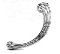 JiXGzAo Metal Anal Plug Double Ended for G-Spot Stimulation Hollow Extreme for Vaginal Bondage Slave Sex Toy for Women Men