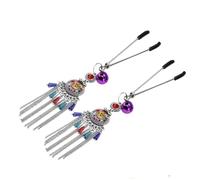 JiXGzAo Metal Ethnic Style Nipple Clamps Set SM Erotic Exotic Clamp BDSM Adjustable with Bell Masturbation Massage Sex Toys for Couples
