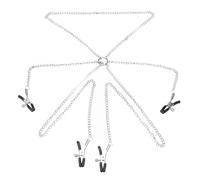 JiXGzAo Nipple Clamps Clitoris Clip with Chain Labia Adjustable Extreme Bondage Set Restraint Massage SM Sex Toy for Women Men
