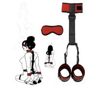 JiXGzAo Sex Bondage Dog Slave Fetish Restraints with Collar Handcuffs Blindfolds Erotic Torture Restraint BDSM 3 in 1 Bondage Set Erotic Cosplay Extreme SM Restraint Sex Toy for Couples