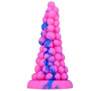 JiXGzAo Silicone Grape Pellets Dildo Colorful Conical Anal Plug Exciting Penis Dildos Butt with Suction Cup G-Spot Vaginal Masturbator Clitoris Massage Sex Toy