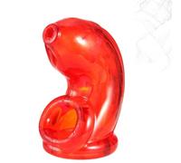 JiXGzAo Silicone Penis Cage Cock Chastity Belt Ring Testicle Rings Scrotum Extreme Bondage Fetish SM Erotic Sex Toy