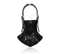 JiXGzAo SM Head Mask Bondage Harness BDSM Leather Restraints Adjustable Slave Role Play Erotic Fetish Sex Toy for Couples, Black, One Size