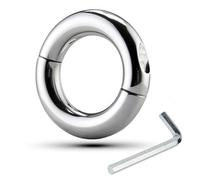JiXGzAo Stainless Steel Cock Ring Glans Men CBT Scrotum Ball Stretcher Testicle Enhancer Weight Extreme Bondage Male Chastity Penis Sex Toy, Silver