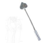 JiXGzAo Stainless Steel Metal Whip SM Spanking Paddle Double Sided Heart Shaped Paddle Texture Flogger Sex Toy Accessories Fetish Extreme Erotic Slave Sex Toy for Couples Adult Sex Games