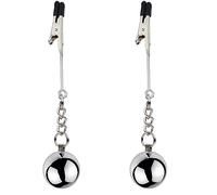 JiXGzAo Stainless Steel Nipple Clamps with Weight Balls, Breast Stimulators, Sexy Set, Clitoris, Labia, Clip, SM Erotic Sex Toy for Women