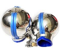 JiXGzAo Stainless Steel Round Ball Handcuffs BDSM Bondage Restraint Lockable Gloves SM Restraints Fetish Slave Wrist Cuff Erotic Sex Toys for Women Men