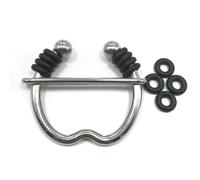 JiXGzAo Testicle Squeezer Ball Crusher CBT with 10 Silicone Rings Stainless Steel Testicle Stretcher Ball Stretcher SM Bondage Testicle Torture Delayed Ejaculation Adjustable Men's Sex Toy