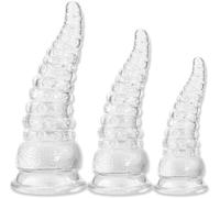 JiXGzAo Transparent Anal with Suction Cup Octopus Tentacle Animal for Prostate Stimulation Anal Plug Sex Toy for Women Men