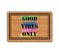 JiXianJu Funny Welcome Doormat Personalized Prank Gift 15.9"(W) x 23.7"(L) Good Vibes Only Doormat Funny Decor Doormat for Entrance Way Novelty Mats for Front Door Mat No Slip Kitchen Rugs and Mats