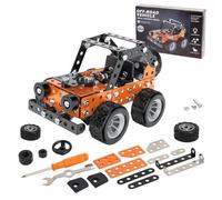 Jixin Xyzhi Buildable 3D Metal Engineering Kit STEM Set for Ages 8-16 Develops Logic Skills DIY Project Birthday Gift for Kids Age 8-16 Orange