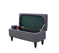 JIXINHEKEJI 2-Piece Stretch Jacquard Ottoman Cover - Non-Slip Elastic For Rectangular Folding Storage Footrest(Size:17.72" - 29.53"（45 - 75 cm）,Color:Dark Gray)