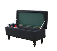 JIXINHEKEJI 2-Piece Stretch Jacquard Ottoman Cover - Non-Slip Elastic For Rectangular Folding Storage Footrest(Size:17.72" - 29.53"（45 - 75 cm）,Color:Black)