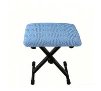 JIXINHEKEJI Stretch Rectangular Stool Cover, Elastic Piano Bench Cover For Home, Soft Polyester Fabric Slipcover With Non-Slip Design, Machine Washable For Home(Size:55x35x4cm(22x14x2inch),Color:Blue)