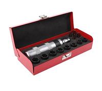 JIXINLAR 1/2" Hand Manual Reversible Impact Driver Set Extractor-12 PCS Impact Screwdriver S2 Steel Much More Durable Disengage Rusted Fasteners (3/8)