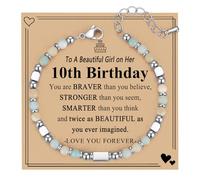 Jixugaud Birthday Gifts for 8 9 10 11 12 13 14 15 16 Year Old Girl Bracelet Gifts, 6.8 inches, Nylon, no gemstone