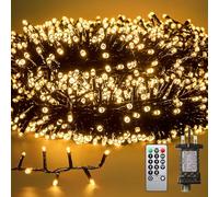 JIXXULVU Christmas Tree Lights Cluster Lights, 2000 LED 60M Compact Light Extra Long Indoor Waterproof, Timer & Memory, 8 Modes Dimmable Plug in Fairy for Decor Outside Tree Wedding Patry Warm White